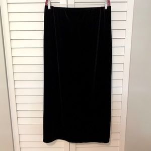 Black Stretch Velour Skirt (NWT)